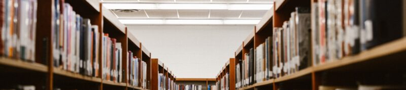 Image of Library shelves filled with books