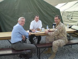 President Mulroney alongside Stephen Wallace.