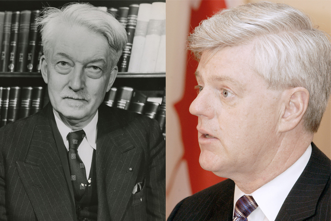 Past St. Michael's Professor Jacques Maritain and former Deputy Prime Minster of Canada John Manley