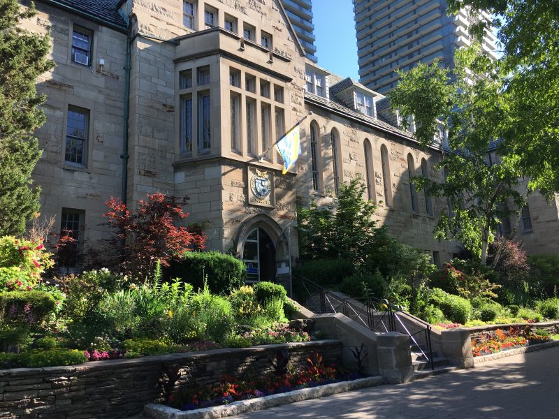 An image of Brennan Hall, an iconic building at the center of the St. Michael's College campus. 