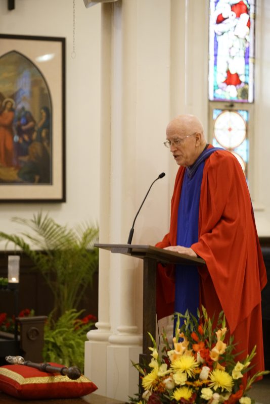 Fr. James Heft delivers the Convocation address