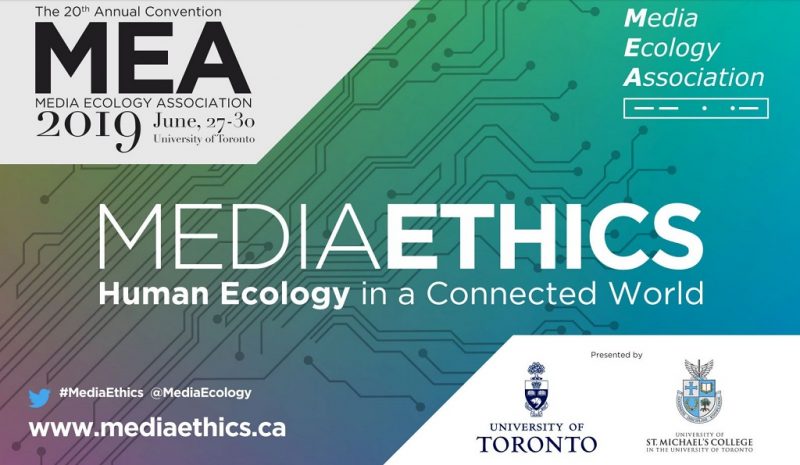 Image depicts the Media ethics event post card