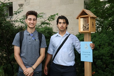 Clean SMC donated a "bee box" that was installed in the garden next to Carr Hall. 