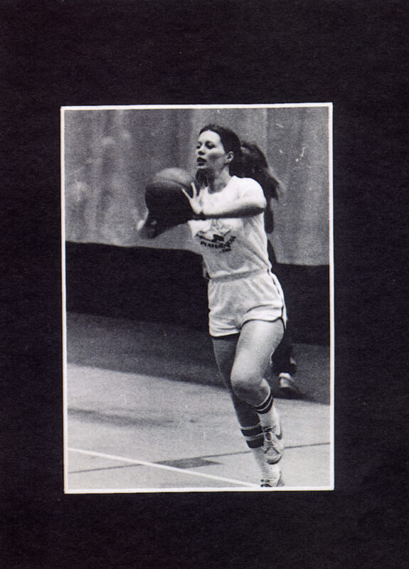 A St. Michael's women's basketball player passes the ball during a game in 1982. 