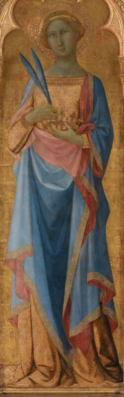 c.1350 altarpiece painting of St. Corona by Master of Palazzo Venezia Madonna