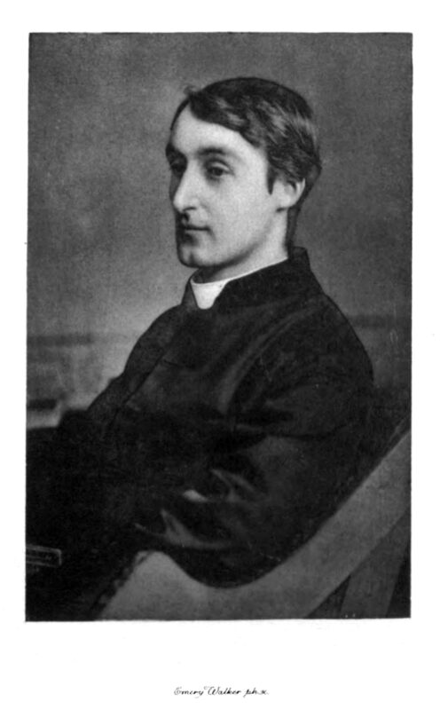 A portrait of the poet Gerard Manley Hopkins. 