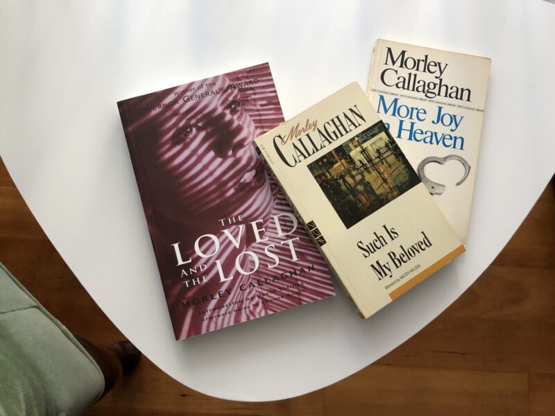 Photograph of Matt Doyle's collection of Morley Callaghan books