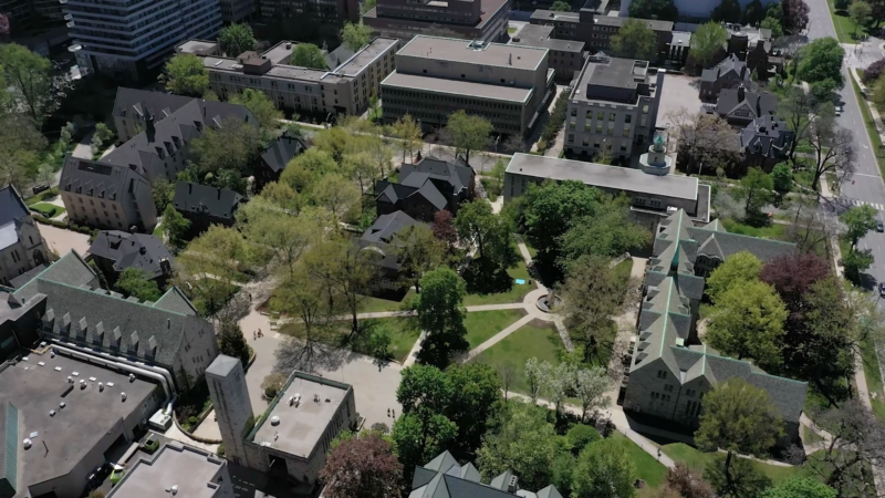 Aerial shot of the St. Mike's campus