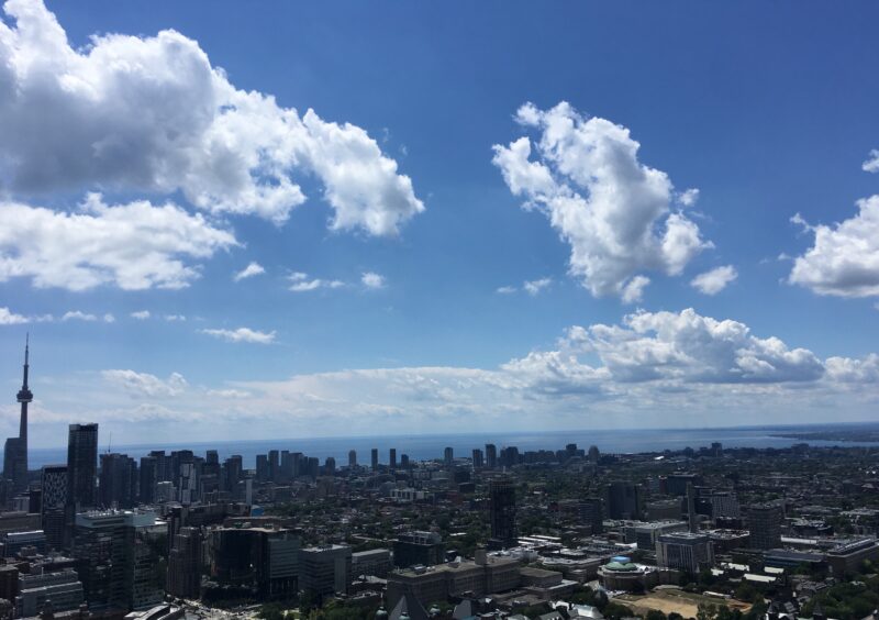 The city of Toronto on a partly cloudy day 