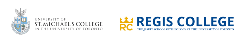 the logos of the University of St. Michael's College and Regis College