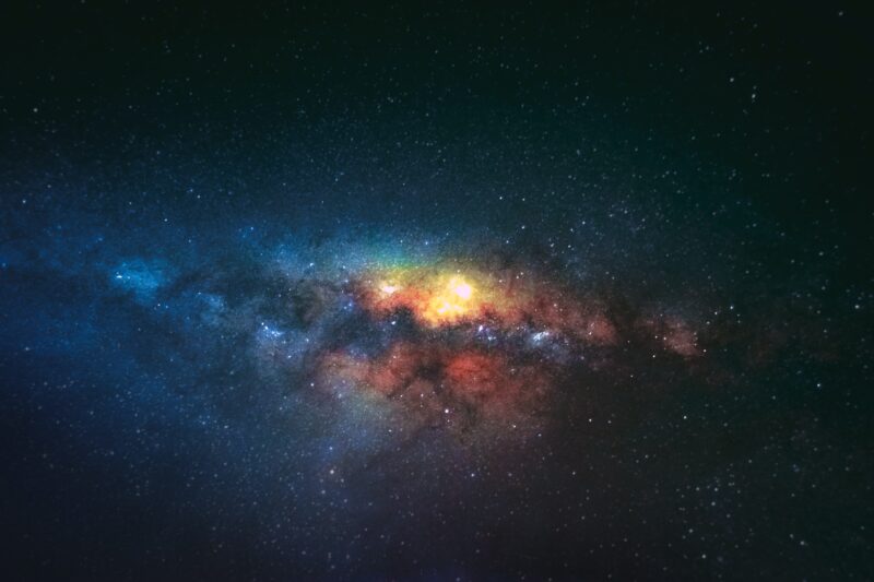 Colourful galaxy photograph