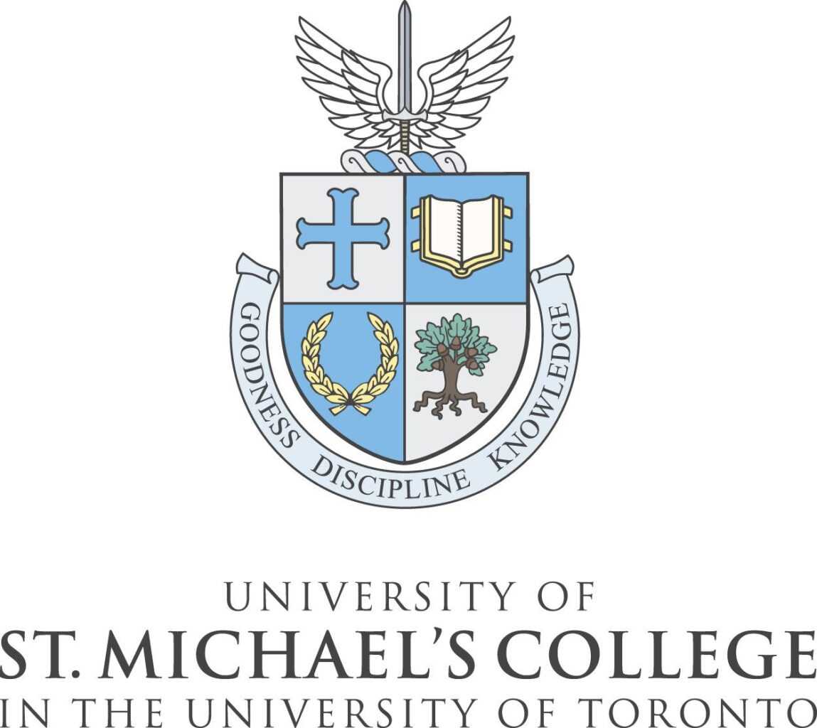 The logo of the University of St. Michael's College