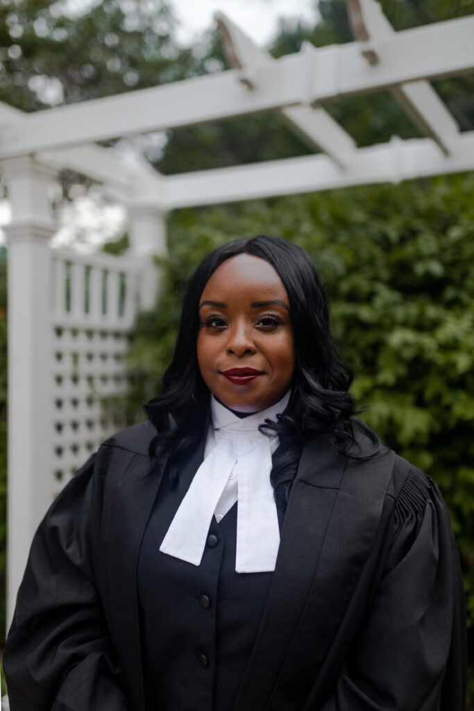 Samantha Peters in judicial robes 