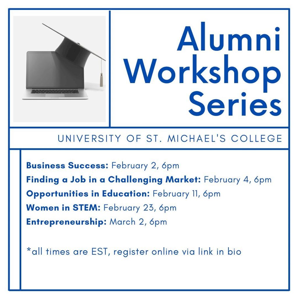 Alumni Workshops Archives University of St. Michael s College