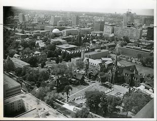 Aerial view of St. Mike's campus, 1971