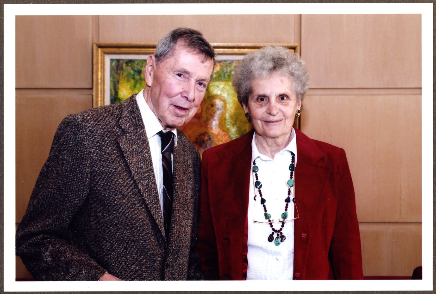 Tom and Janine Langan at the reception for the Nov. 8, 2008, convocation for St. Michael's