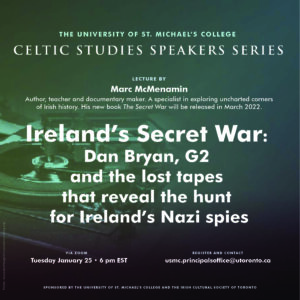 Celtic Studies Speakers Series: “Ireland’s Secret War”