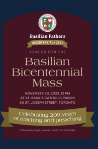 Basilian Father's 200 Anniversary Mass