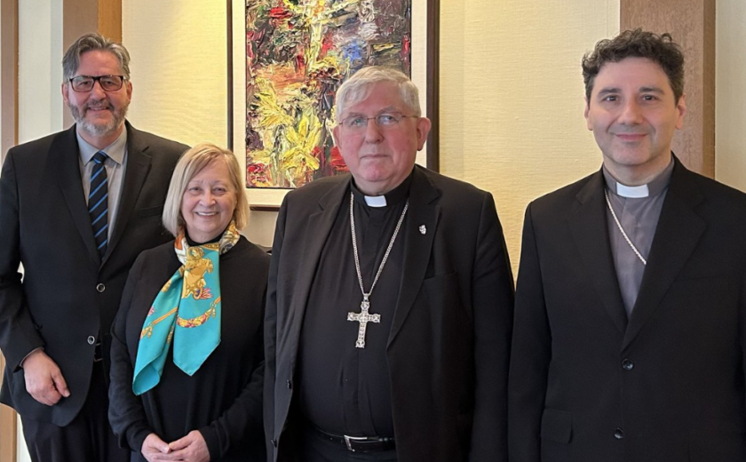 Archbishop-designate Francis Leo visits St. Mike’s