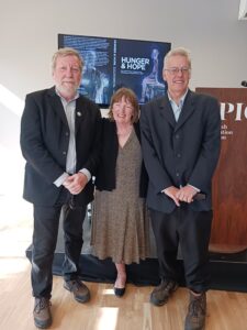 Mark McGowan, Catherine Shannon and Chris Wheeler at the book launch for Hunger and Hope.