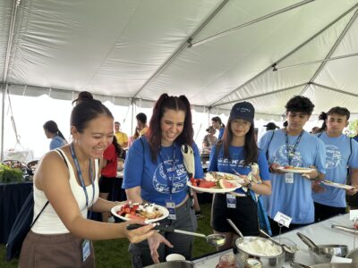 New students attend a pancake breakfast as part of Orientation 2023.