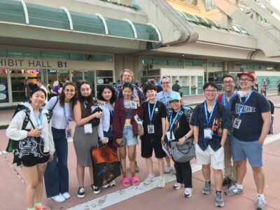 Prof. Parker's team of fandom and media industry scholars, graduate students, and undergrad students from the Book & Media Studies program at Comic-Con 2023