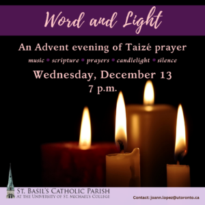 Word & Light: An evening of Taizé Prayer