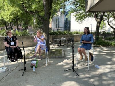 “Conversation on the Writer’s Life” featured three St. Mike’s alumnae, who each shared their experiences of writing and publishing fiction and poetry. 