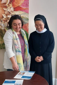 Sister MaryAnne Francalanza, FCJ and Sister Benedicta Lim, OSB