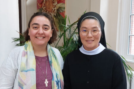 Sister MaryAnne Francalanza, FCJ and Sister Benedicta Lim, OSB
