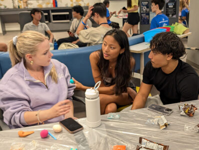 new students talking in the COOP