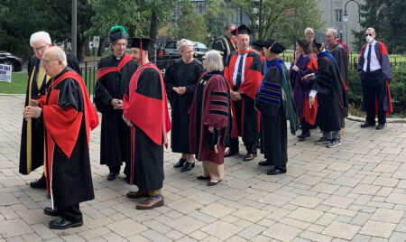 academic procession at Michaelmas 2023 celebrations