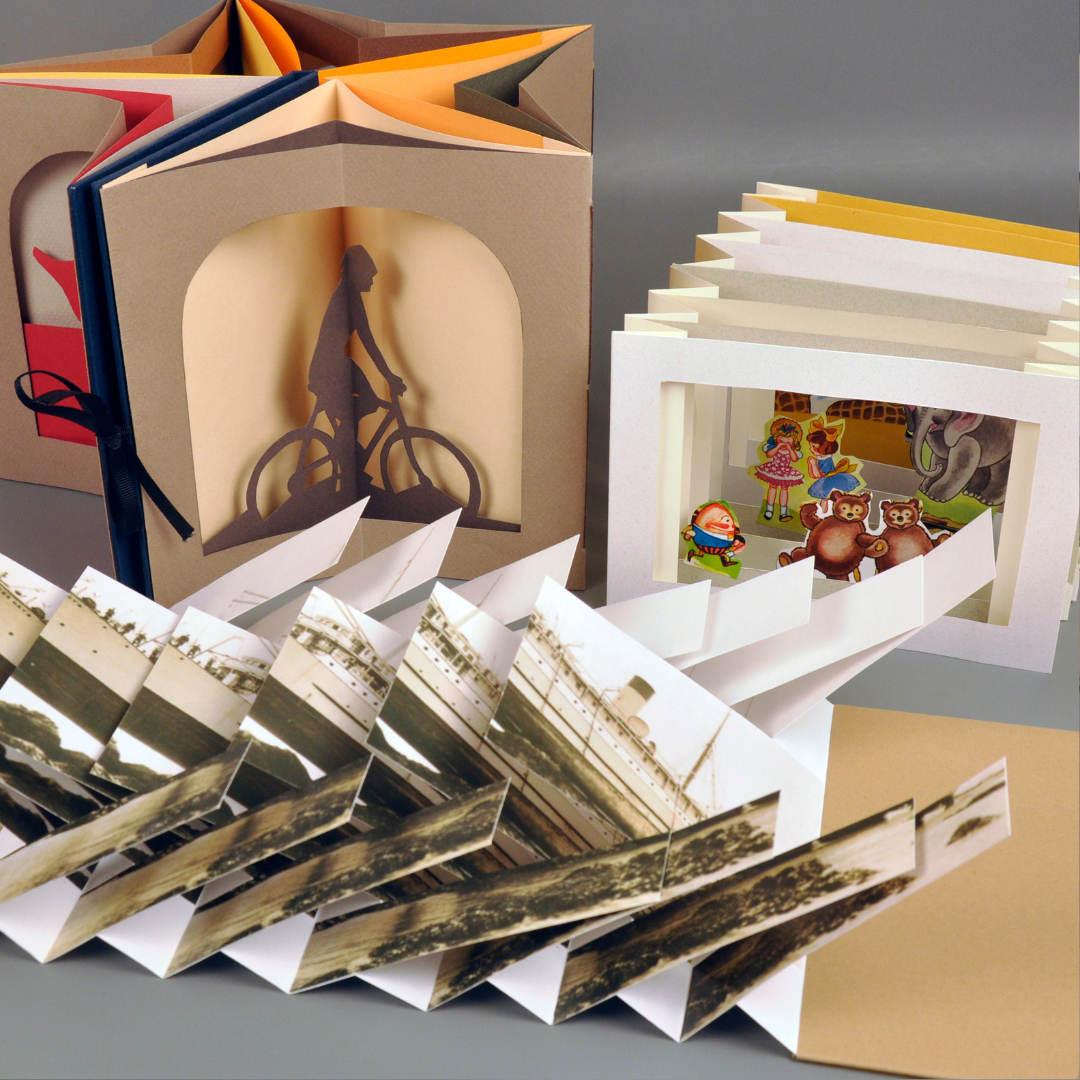 CE | Sculptural Books: Carousel, Tunnel, & Flag Books