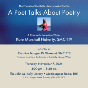 A Poet Talks about Poetry, a chat with writer Kate Marshall Flaherty