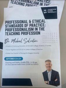 As a visiting lecturer, Con ed's Dr. Michael Salvatori made presentations to candidates studying in the Bachelor and Master of Education progrms