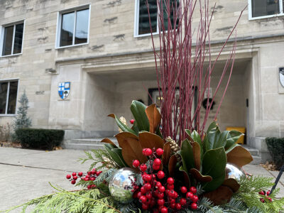 Christmas decorations at St. Michael's