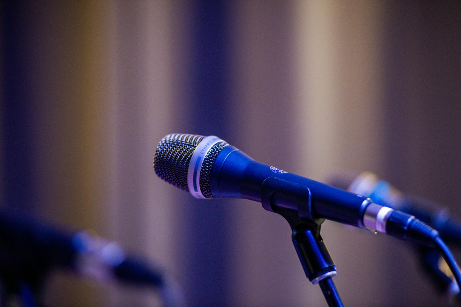 A Close-Up Shot of a Microphone