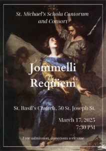 St. Michael’s Schola Cantorum presents Jommelli Requiem