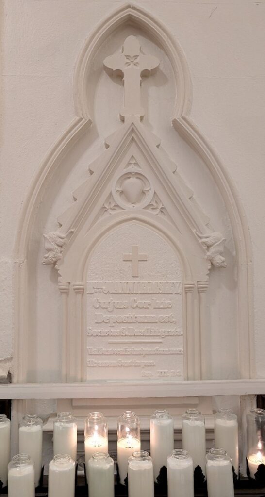 memorial of John Elmsley inside St. Basil's Church