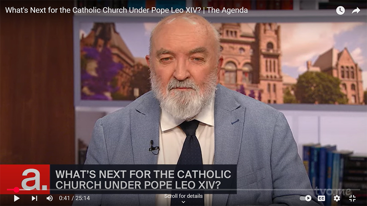 screenshot of Dr. Michael Higgins on TVO